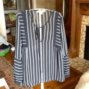 Anthropologie Staring at Stars poly‎ wide sleeve blouse. NWOT. Retail 88